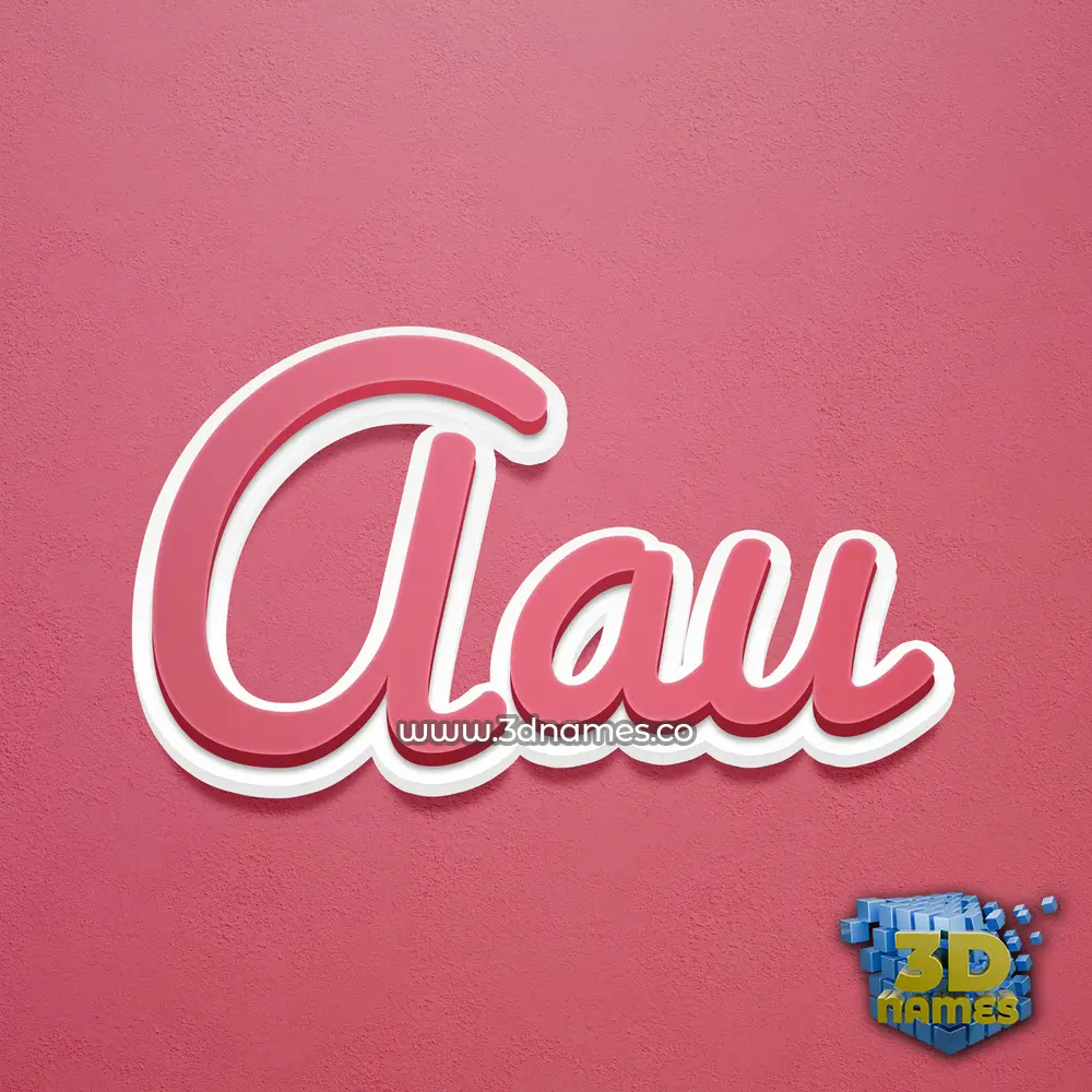 aau in Red Scribble style - 3D name wallpaper