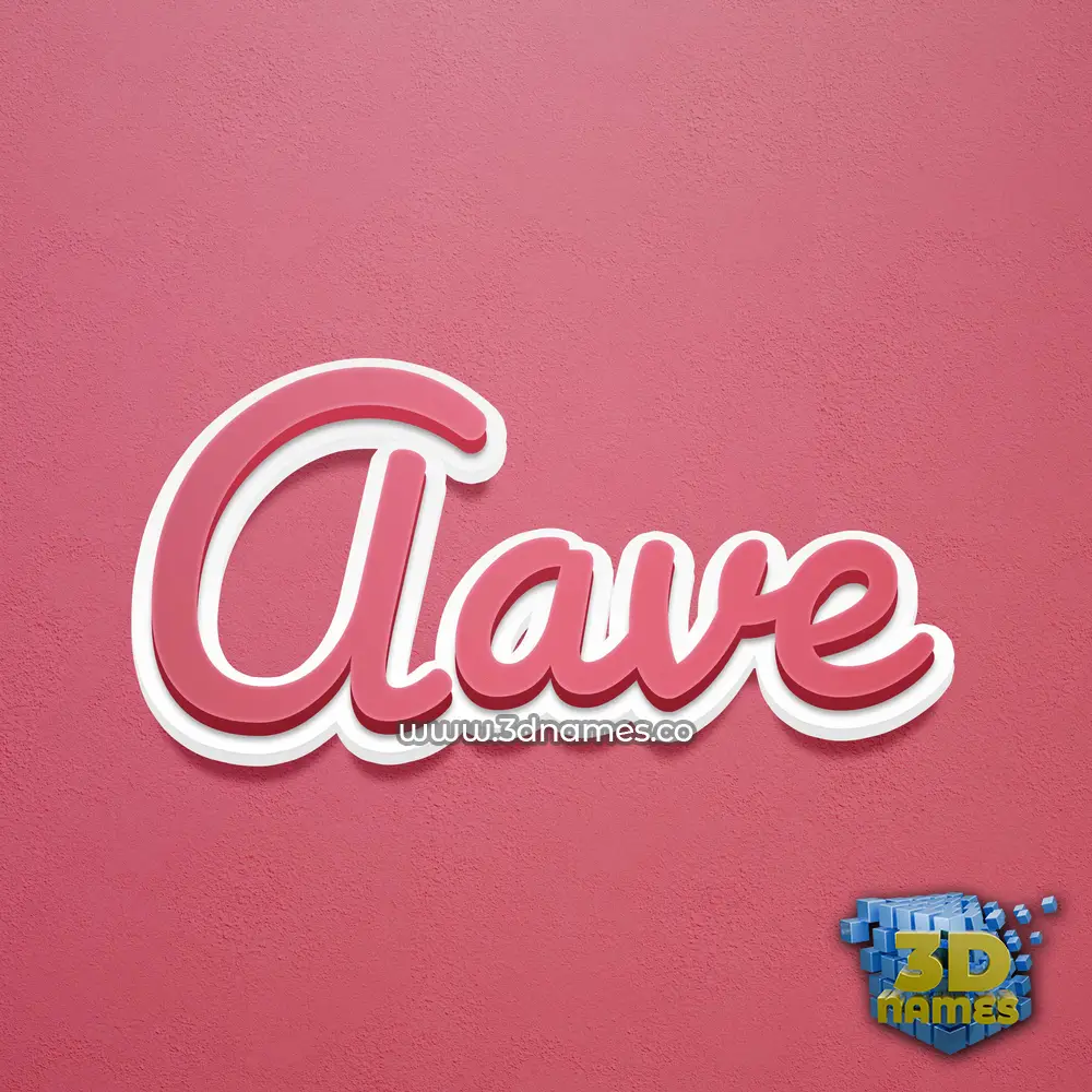 aave in Red Scribble style - 3D name wallpaper