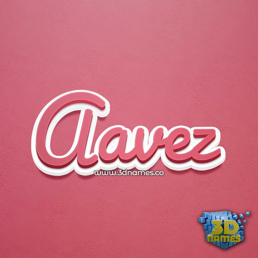 aavez in Red Scribble style - 3D name wallpaper