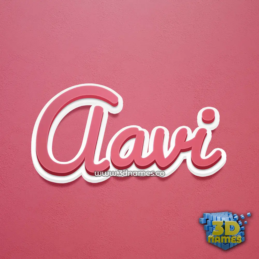aavi in Red Scribble style - 3D name wallpaper
