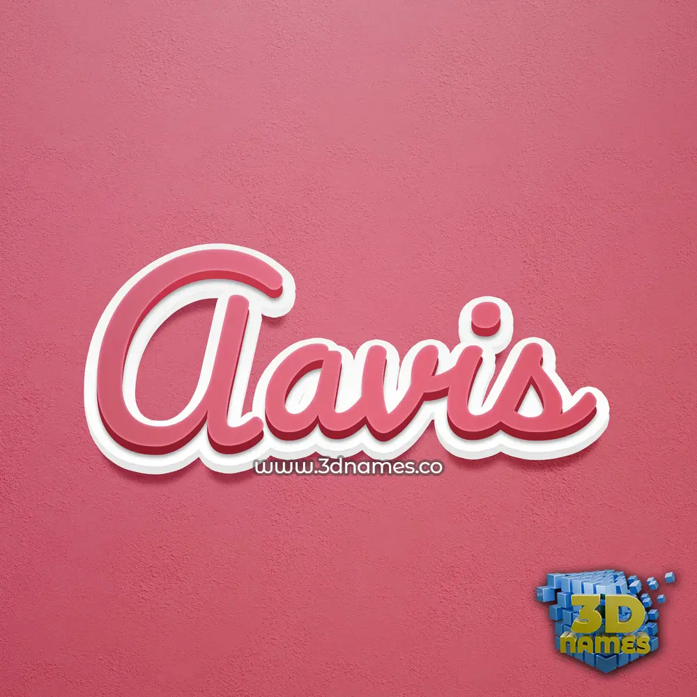 aavis in Red Scribble style - 3D name wallpaper