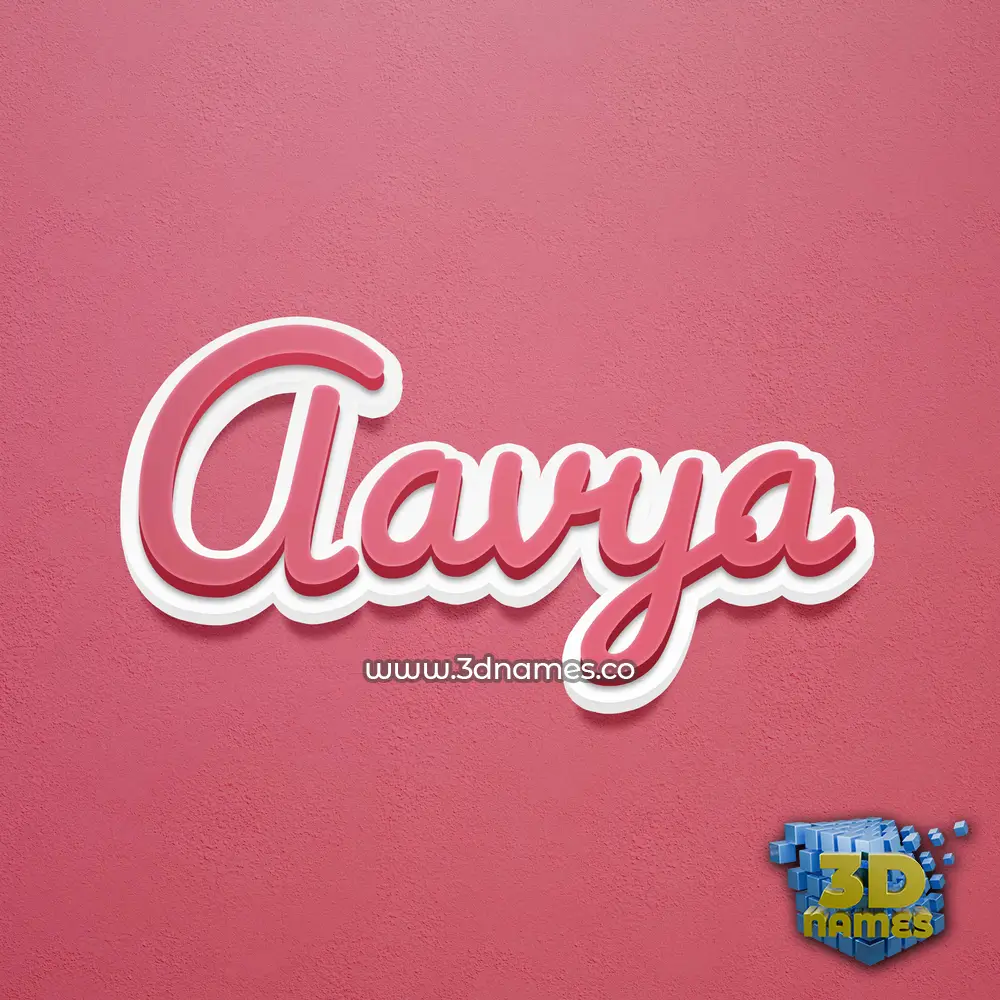 aavya in Red Scribble style - 3D name wallpaper