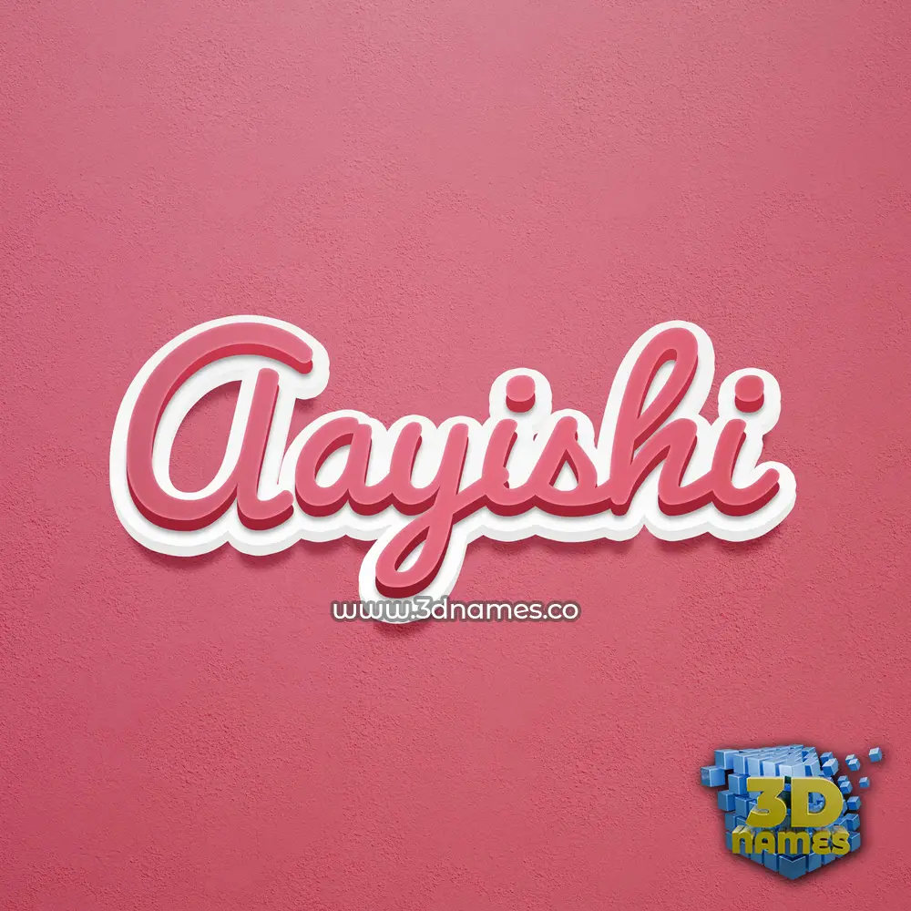aayishi in Red Scribble style - 3D name wallpaper
