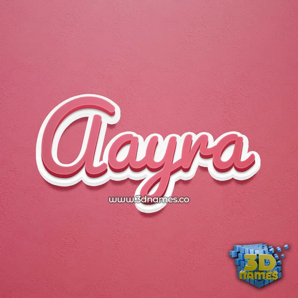 aayra in Red Scribble style - 3D name wallpaper