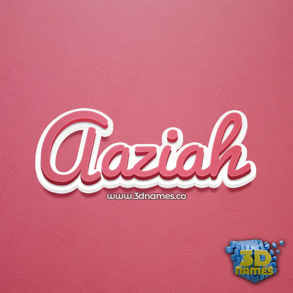 aaziah in Red Scribble style - 3D name wallpaper