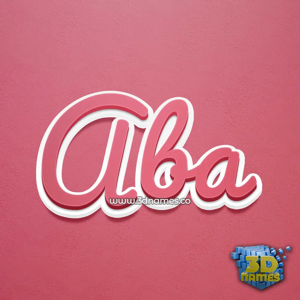 aba in Red Scribble style - 3D name wallpaper
