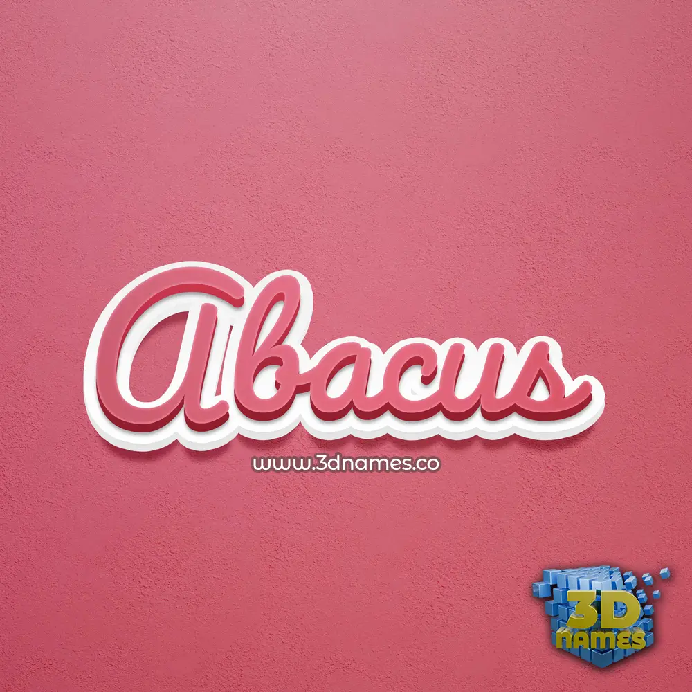 abacus in Red Scribble style - 3D name wallpaper