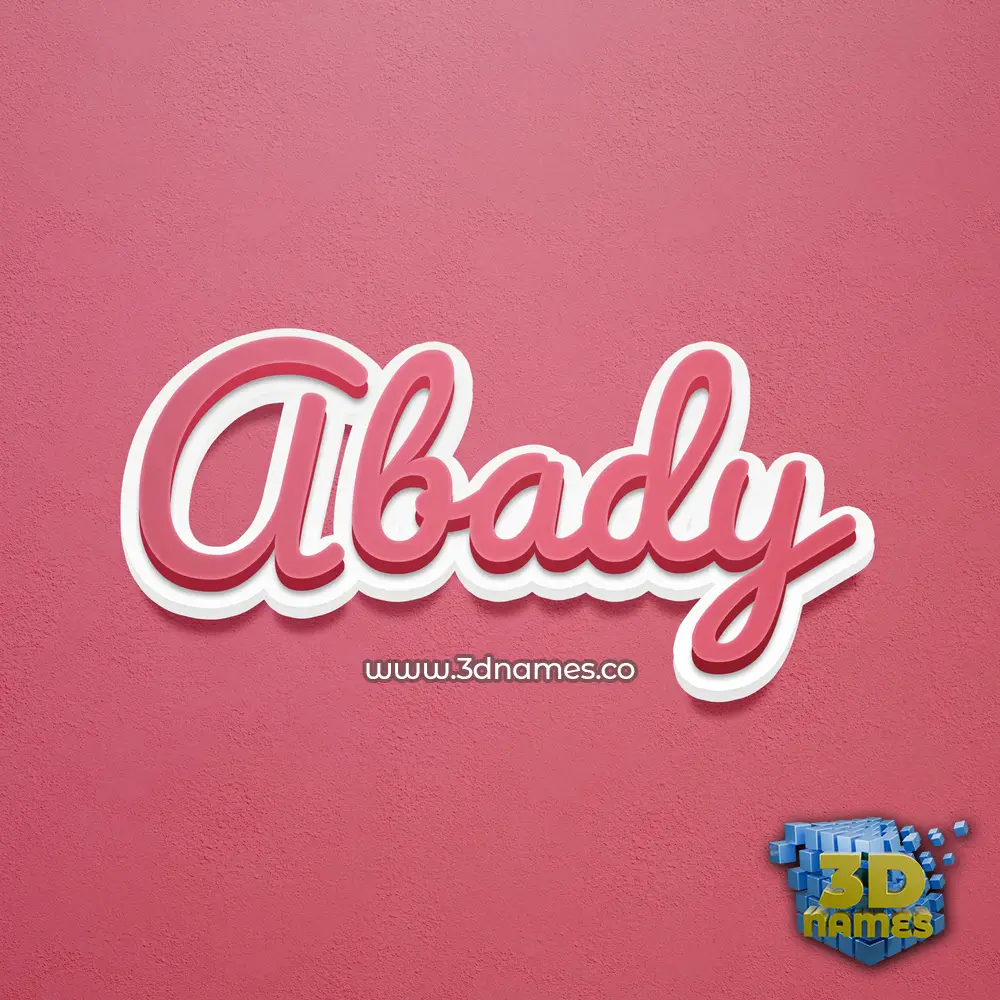 abady in Red Scribble style - 3D name wallpaper