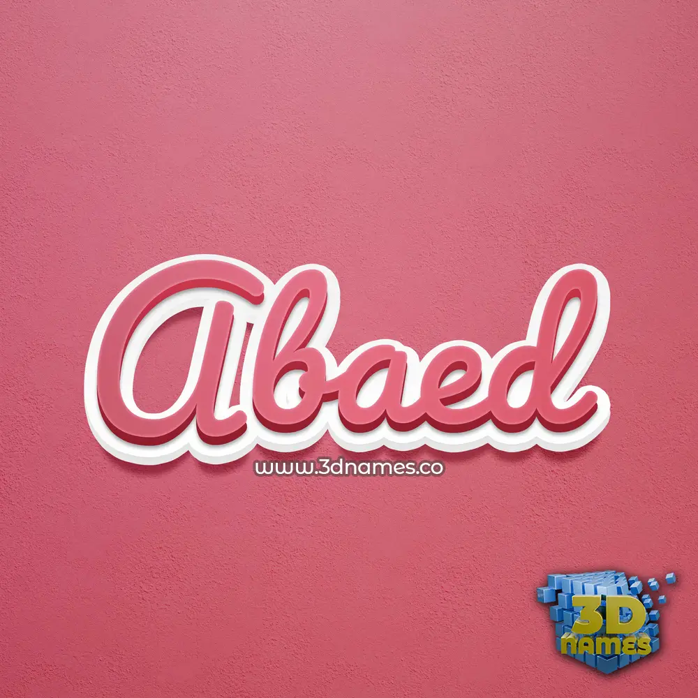 abaed in Red Scribble style - 3D name wallpaper