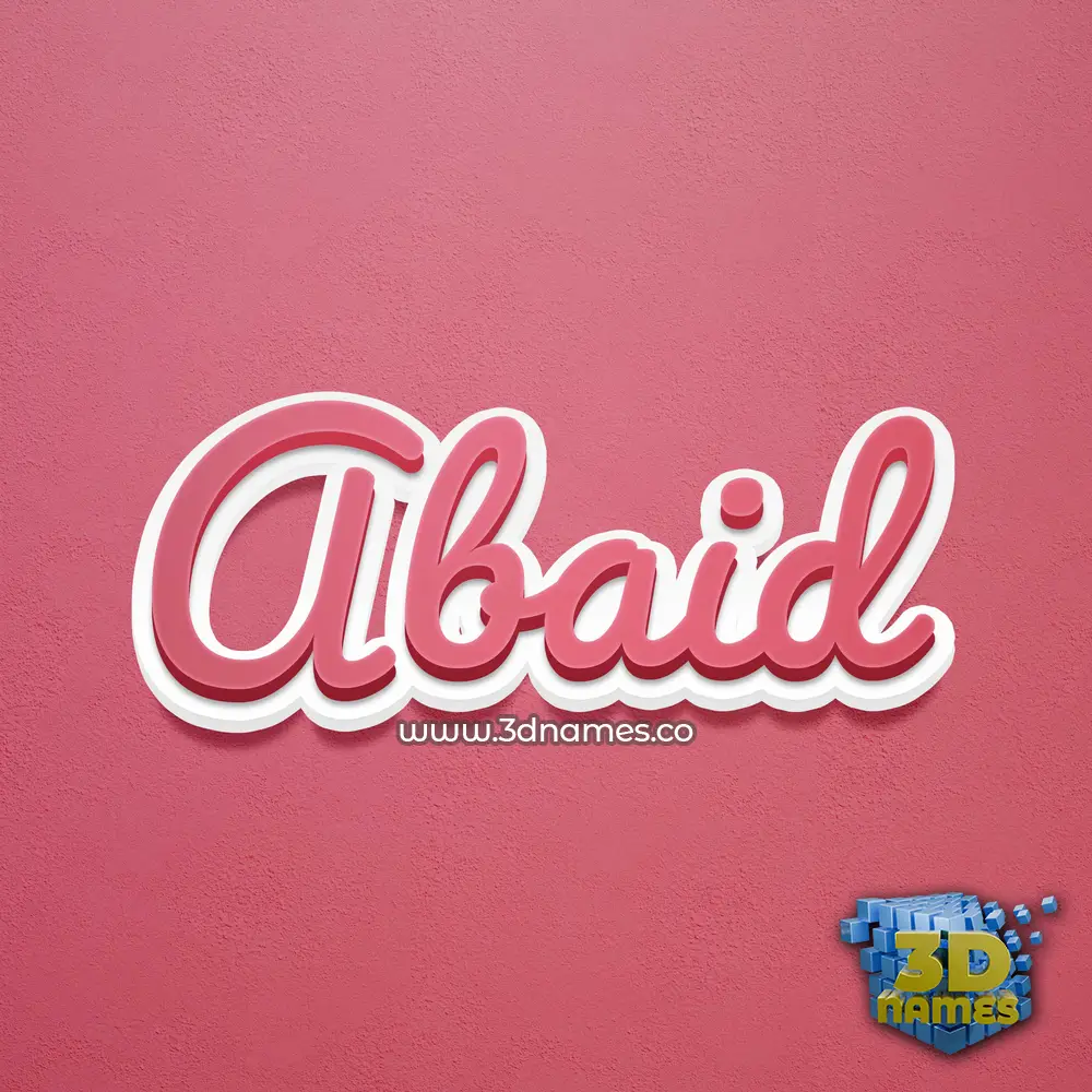 abaid in Red Scribble style - 3D name wallpaper