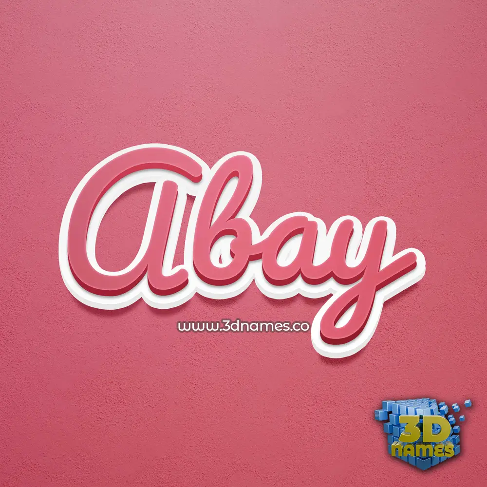 abay in Red Scribble style - 3D name wallpaper