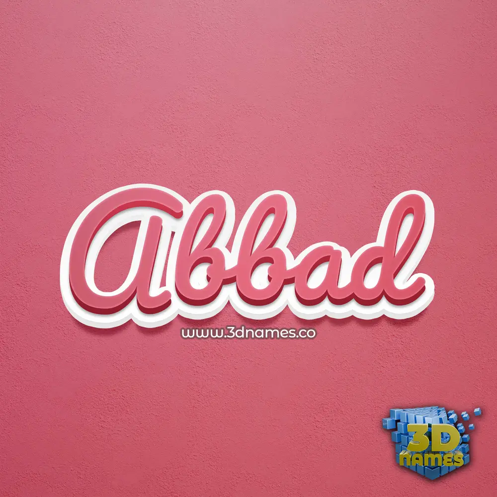 abbad in Red Scribble style - 3D name wallpaper