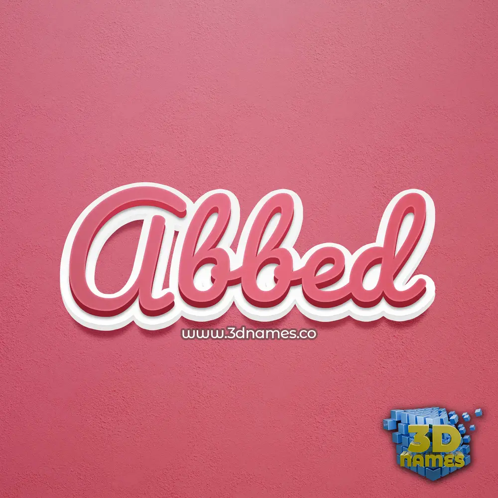 abbed in Red Scribble style - 3D name wallpaper