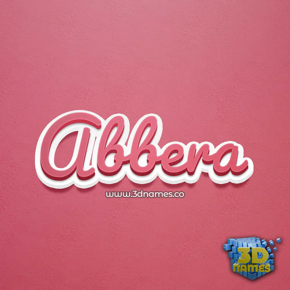 abbera in Red Scribble style - 3D name wallpaper