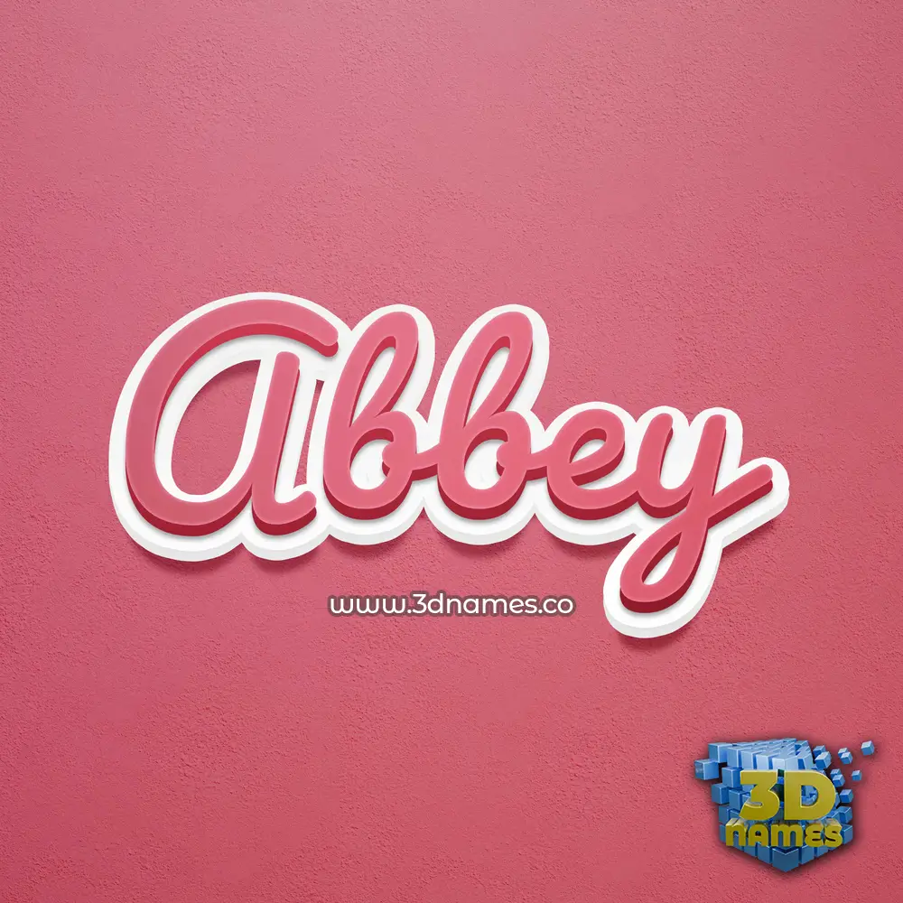 abbey in Red Scribble style - 3D name wallpaper
