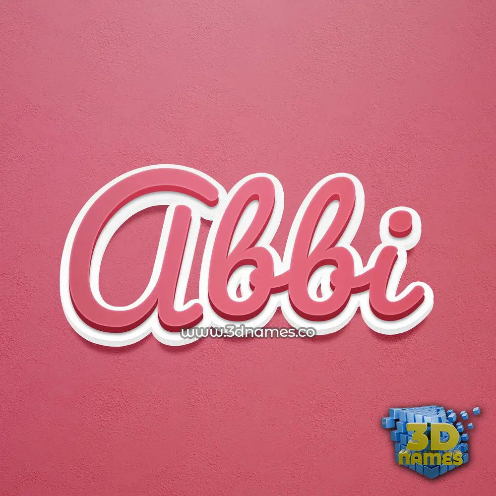 abbi in Red Scribble style - 3D name wallpaper