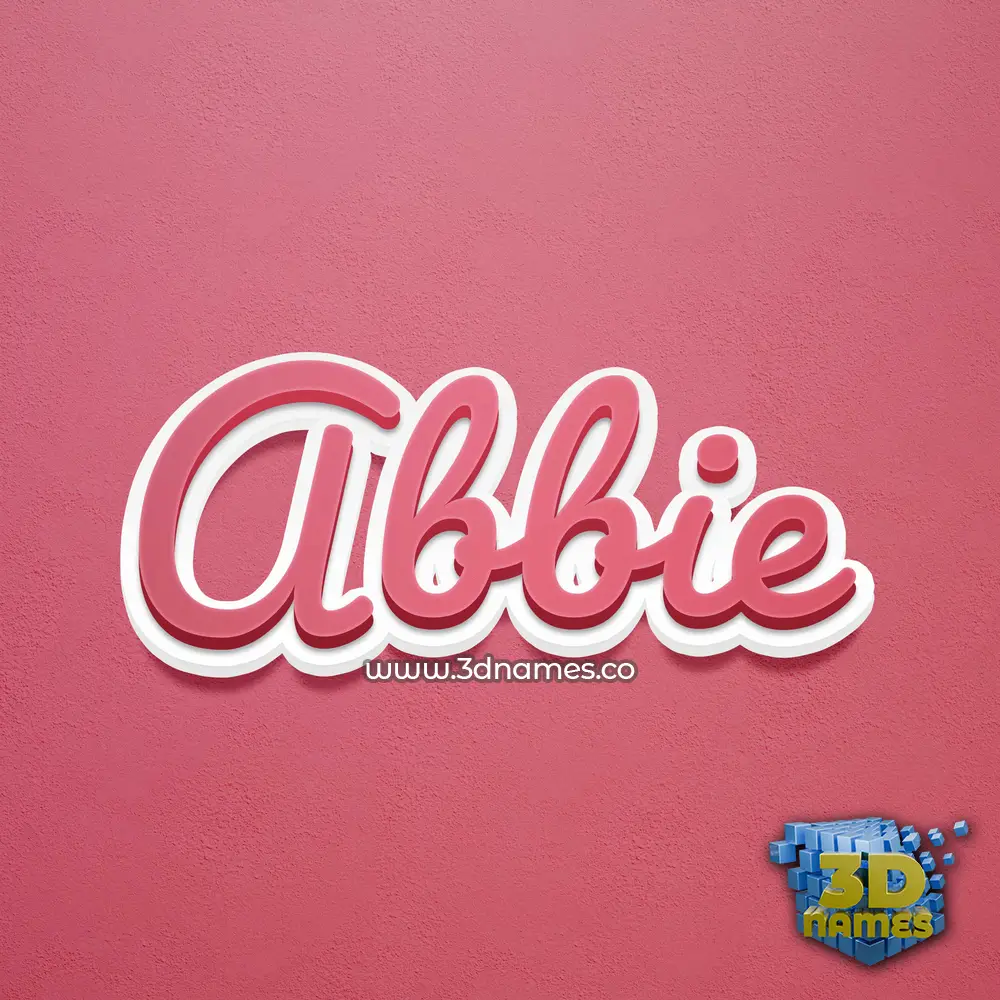 abbie in Red Scribble style - 3D name wallpaper