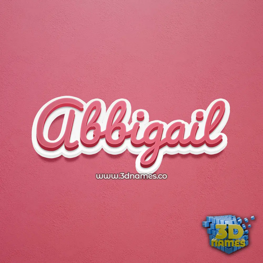 abbigail in Red Scribble style - 3D name wallpaper