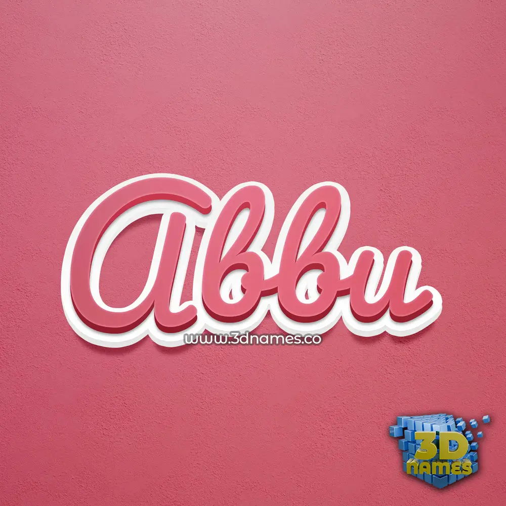 abbu in Red Scribble style - 3D name wallpaper