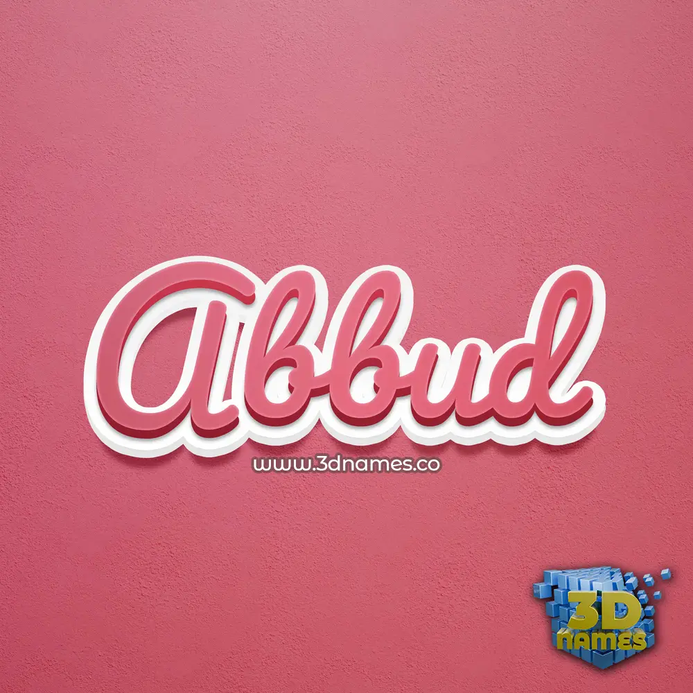 abbud in Red Scribble style - 3D name wallpaper