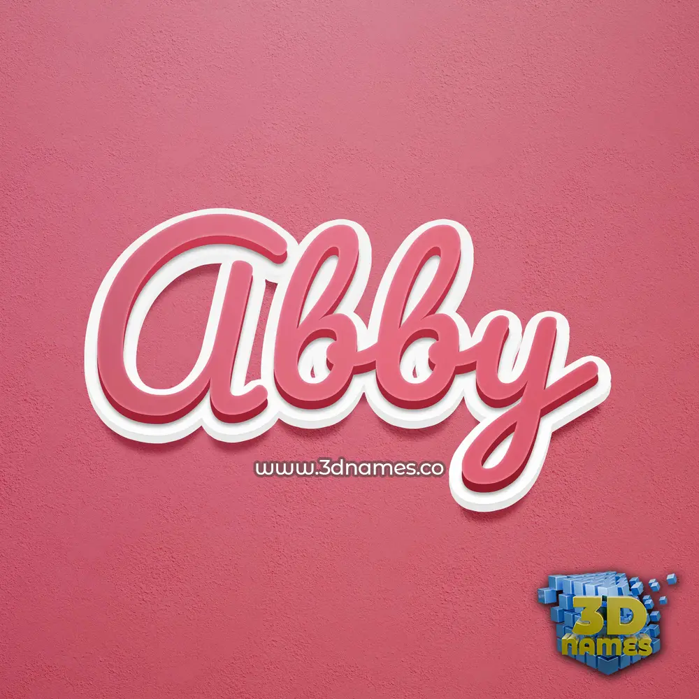 abby in Red Scribble style - 3D name wallpaper