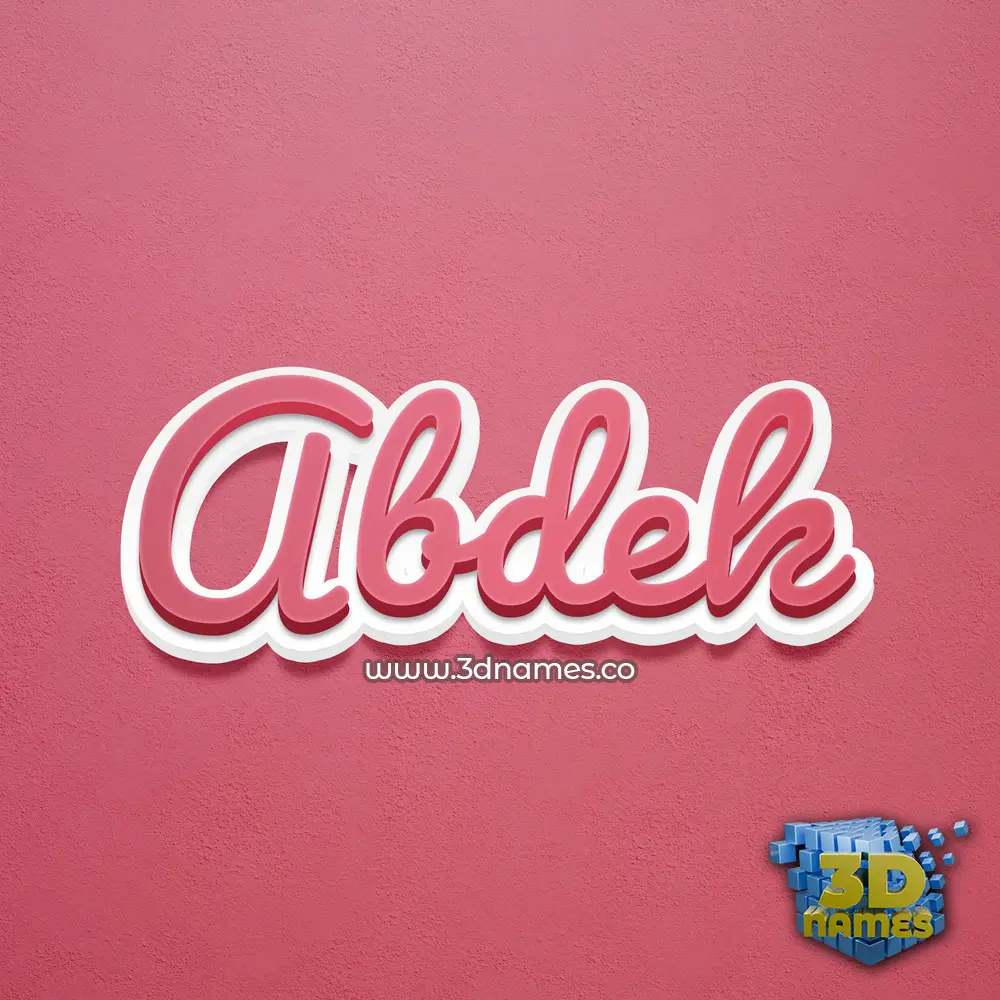 abdek in Red Scribble style - 3D name wallpaper