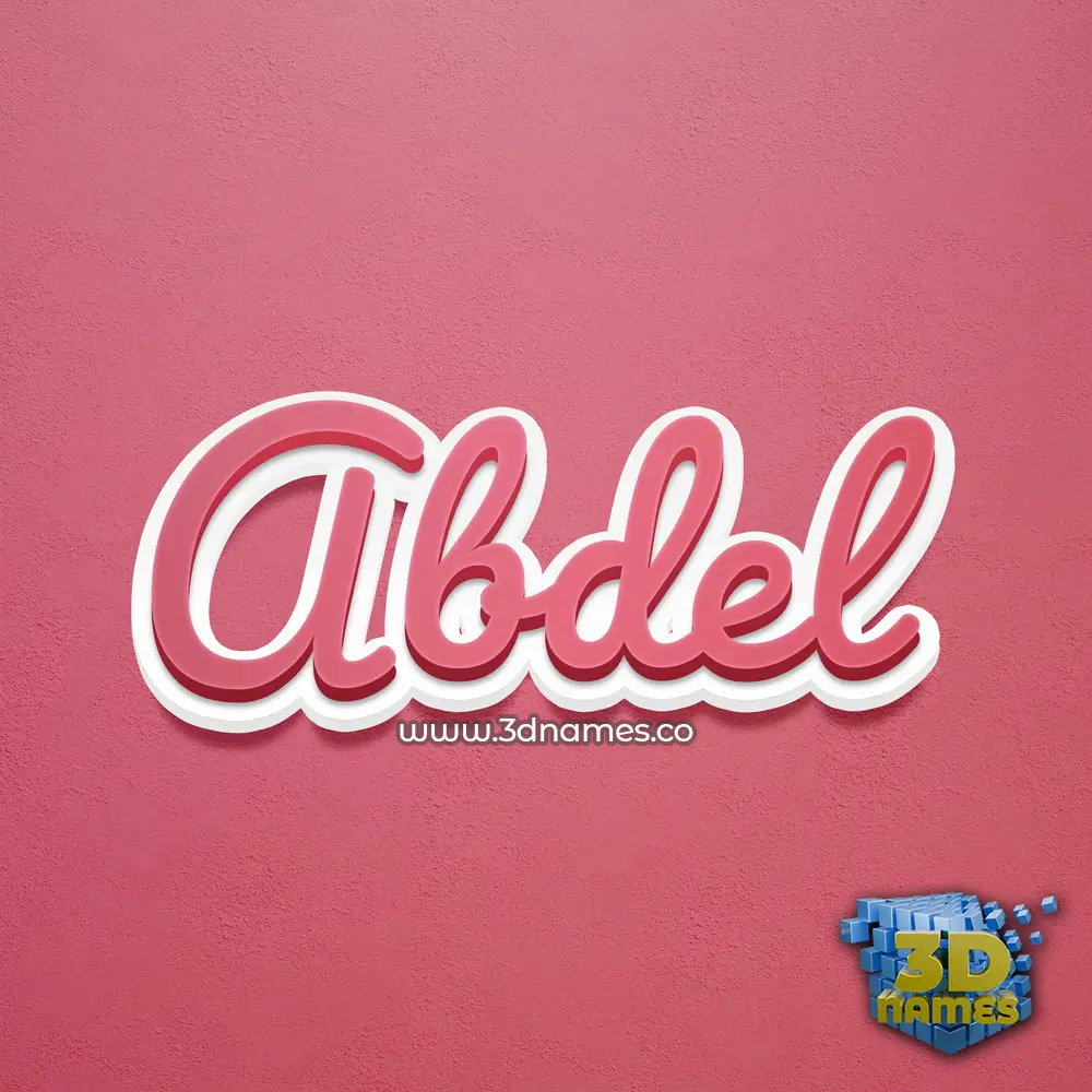 abdel in Red Scribble style - 3D name wallpaper