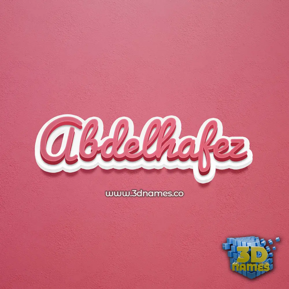 abdelhafez in Red Scribble style - 3D name wallpaper