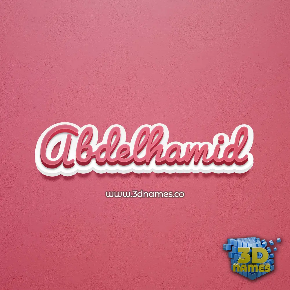 abdelhamid in Red Scribble style - 3D name wallpaper