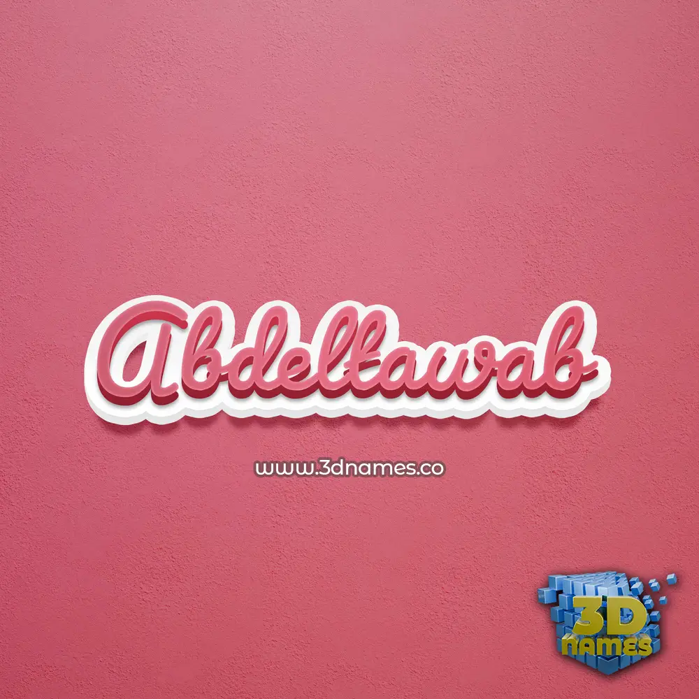 abdeltawab in Red Scribble style - 3D name wallpaper