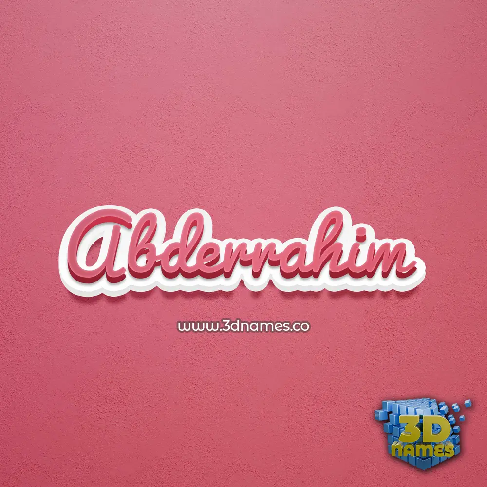 abderrahim in Red Scribble style - 3D name wallpaper