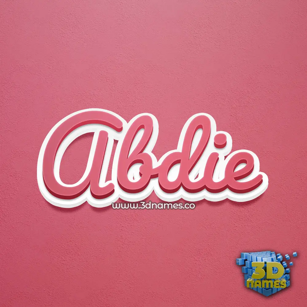 abdie in Red Scribble style - 3D name wallpaper