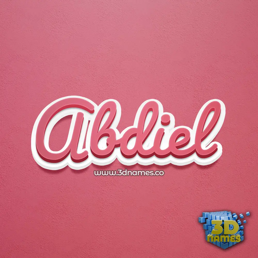 abdiel in Red Scribble style - 3D name wallpaper