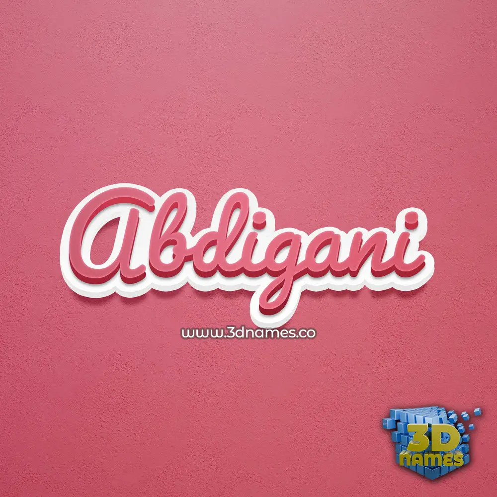 abdigani in Red Scribble style - 3D name wallpaper
