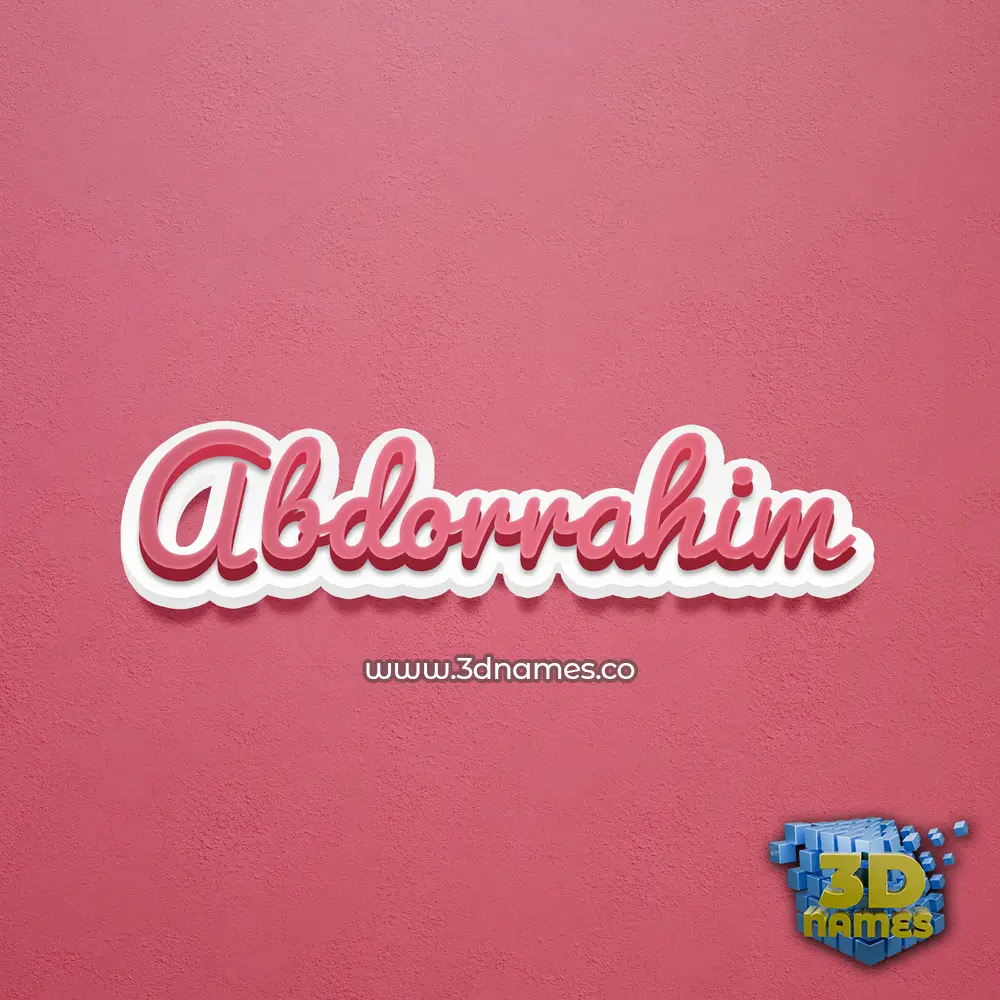 abdorrahim in Red Scribble style - 3D name wallpaper