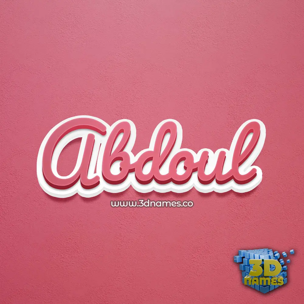 abdoul in Red Scribble style - 3D name wallpaper