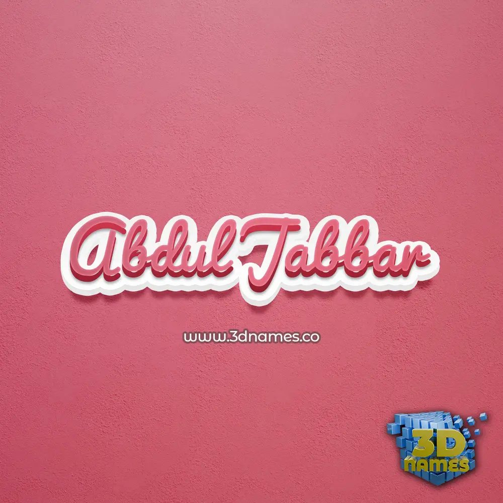 abdul jabbar in Red Scribble style - 3D name wallpaper