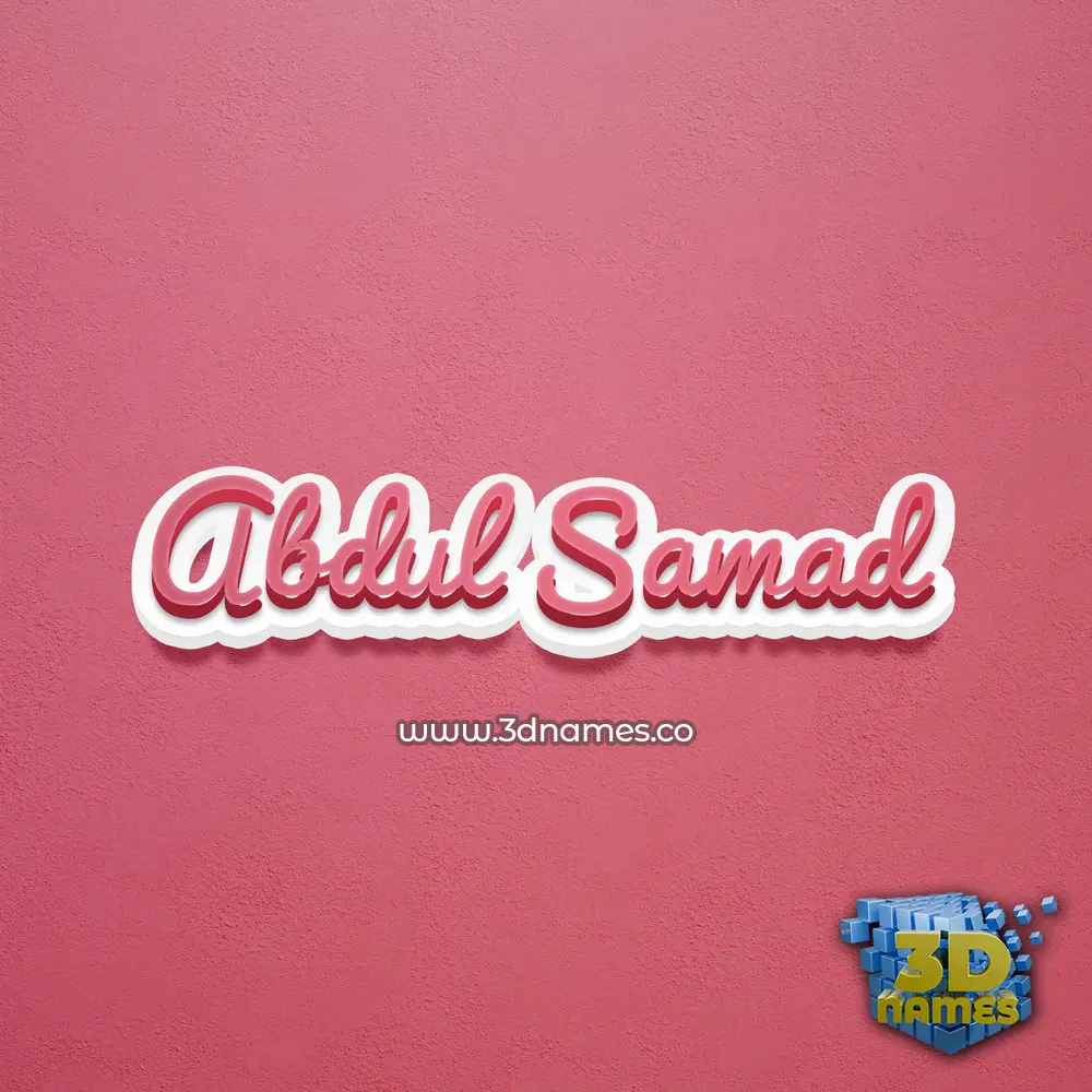 abdul samad in Red Scribble style - 3D name wallpaper