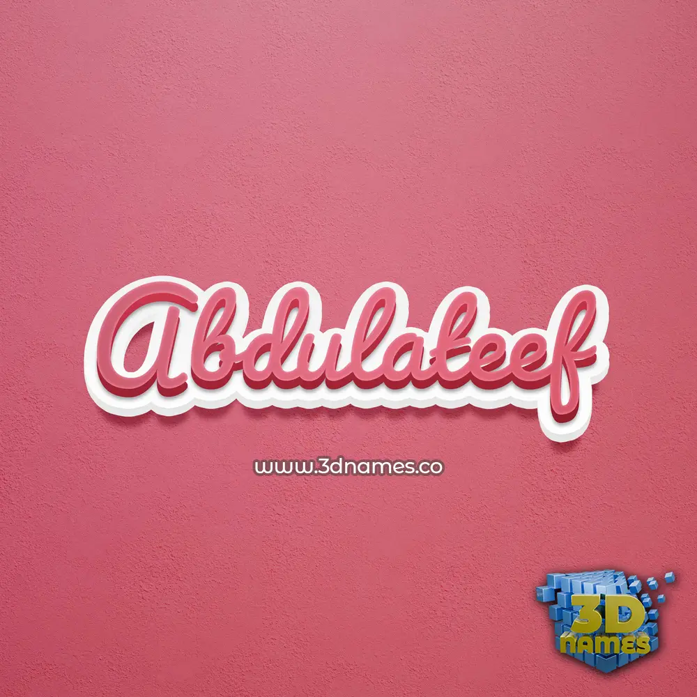 abdulateef in Red Scribble style - 3D name wallpaper