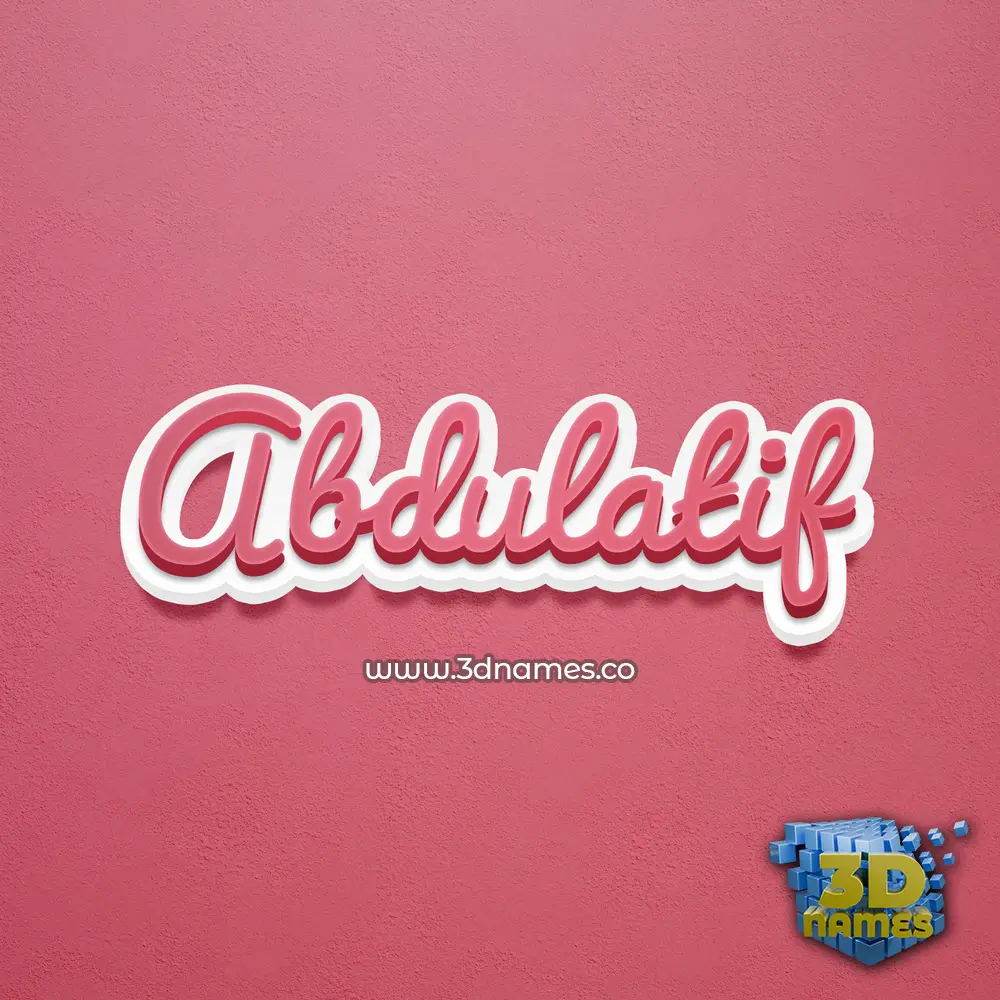 abdulatif in Red Scribble style - 3D name wallpaper