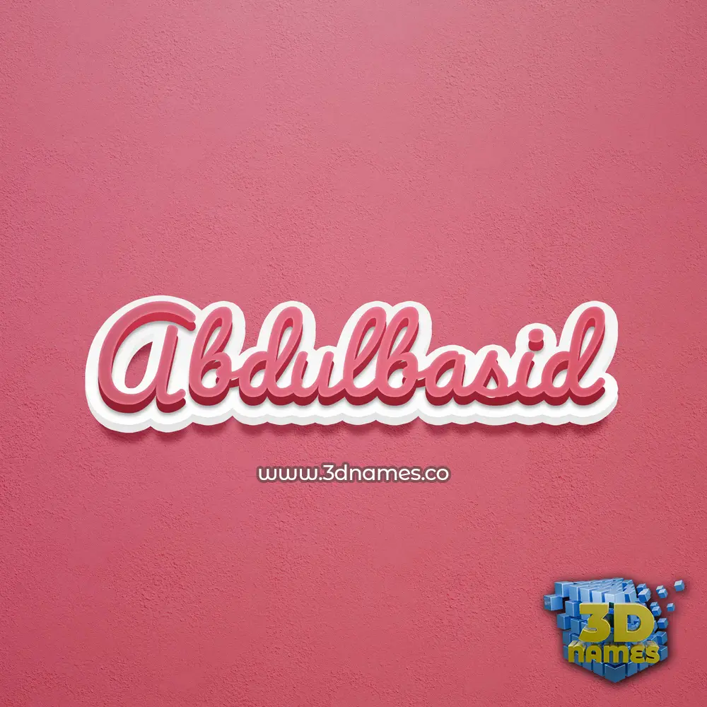 abdulbasid in Red Scribble style - 3D name wallpaper