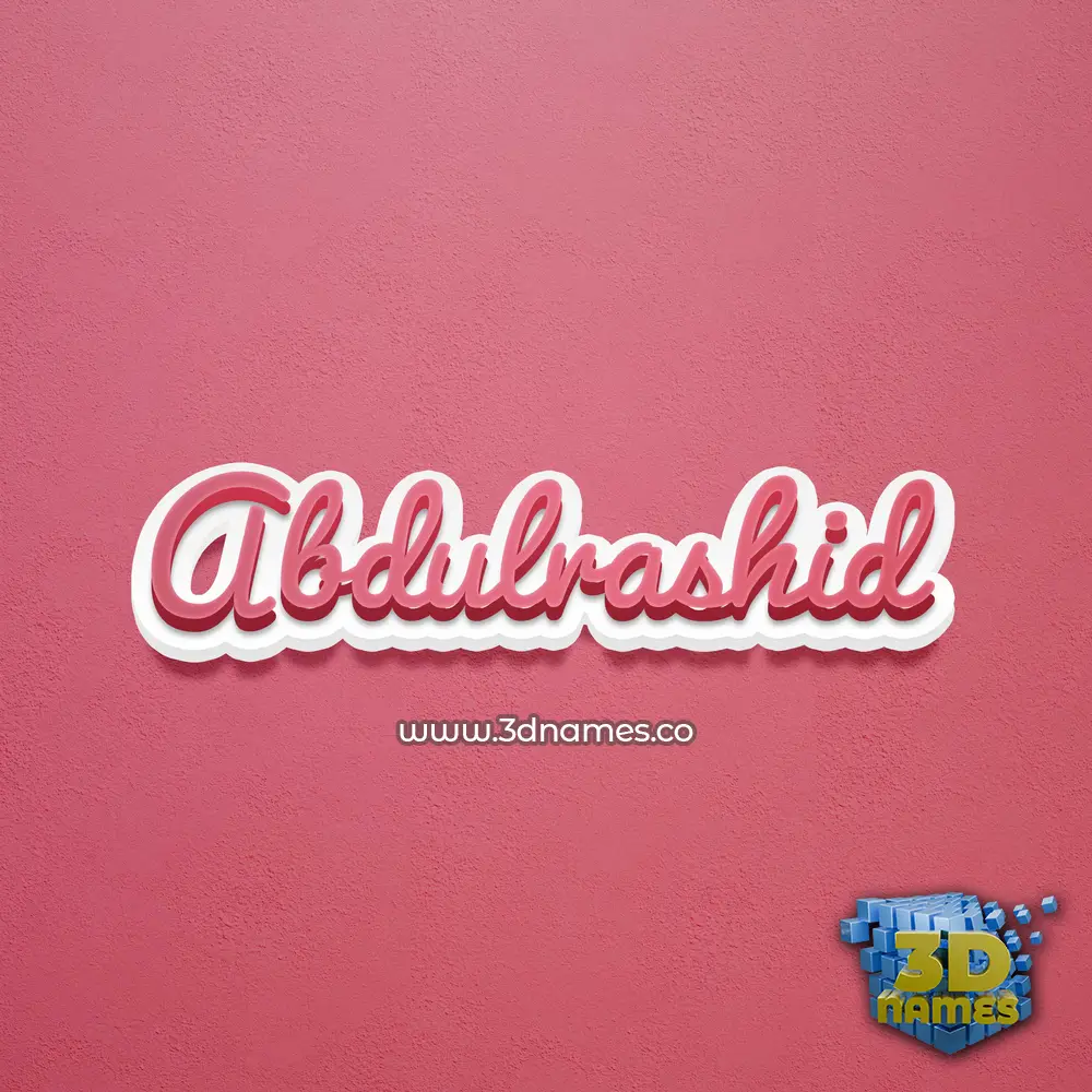 abdulrashid in Red Scribble style - 3D name wallpaper