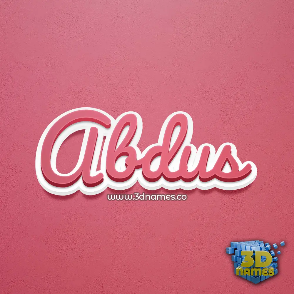 abdus in Red Scribble style - 3D name wallpaper