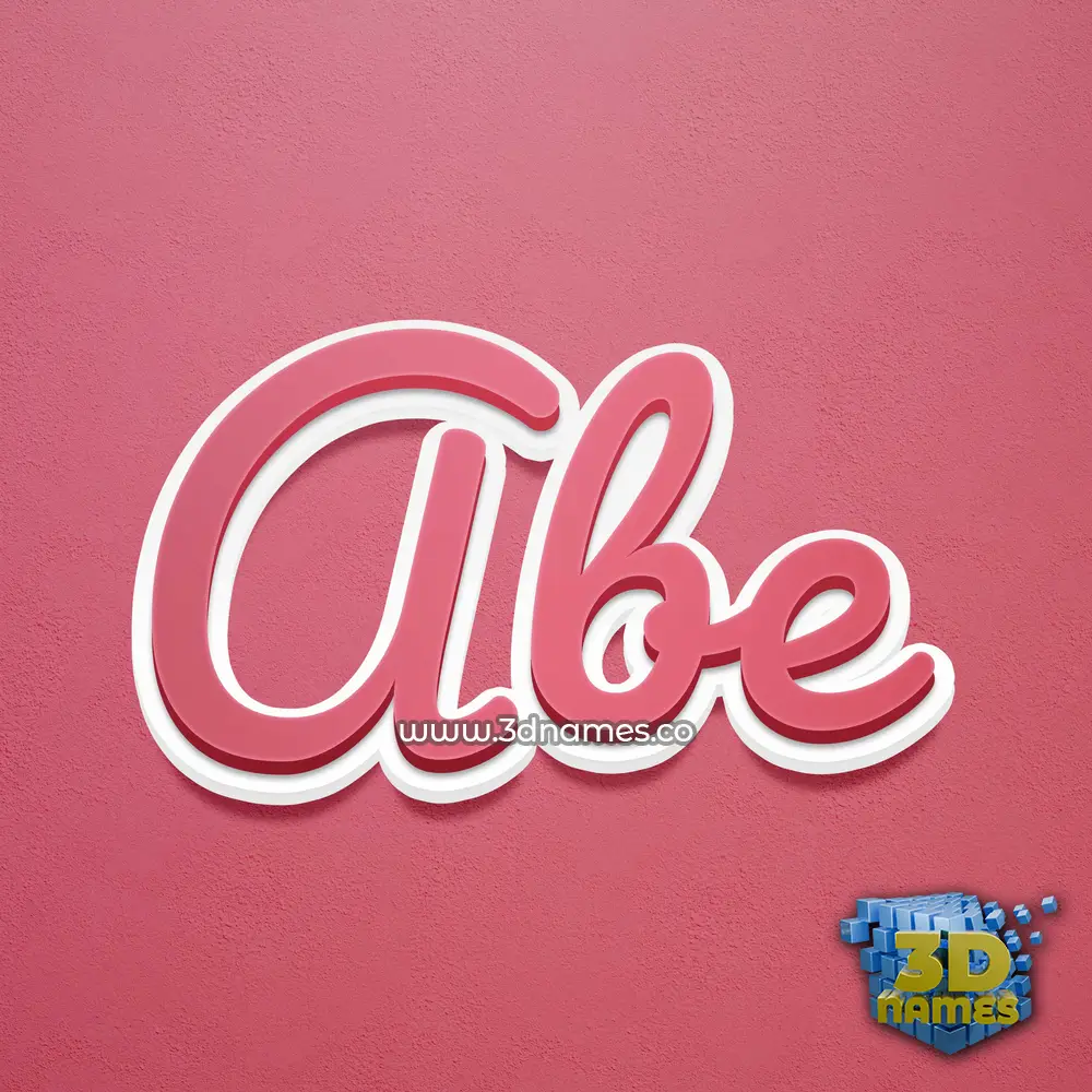 abe in Red Scribble style - 3D name wallpaper
