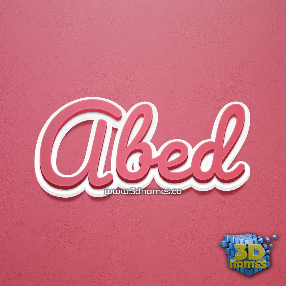 abed in Red Scribble style - 3D name wallpaper