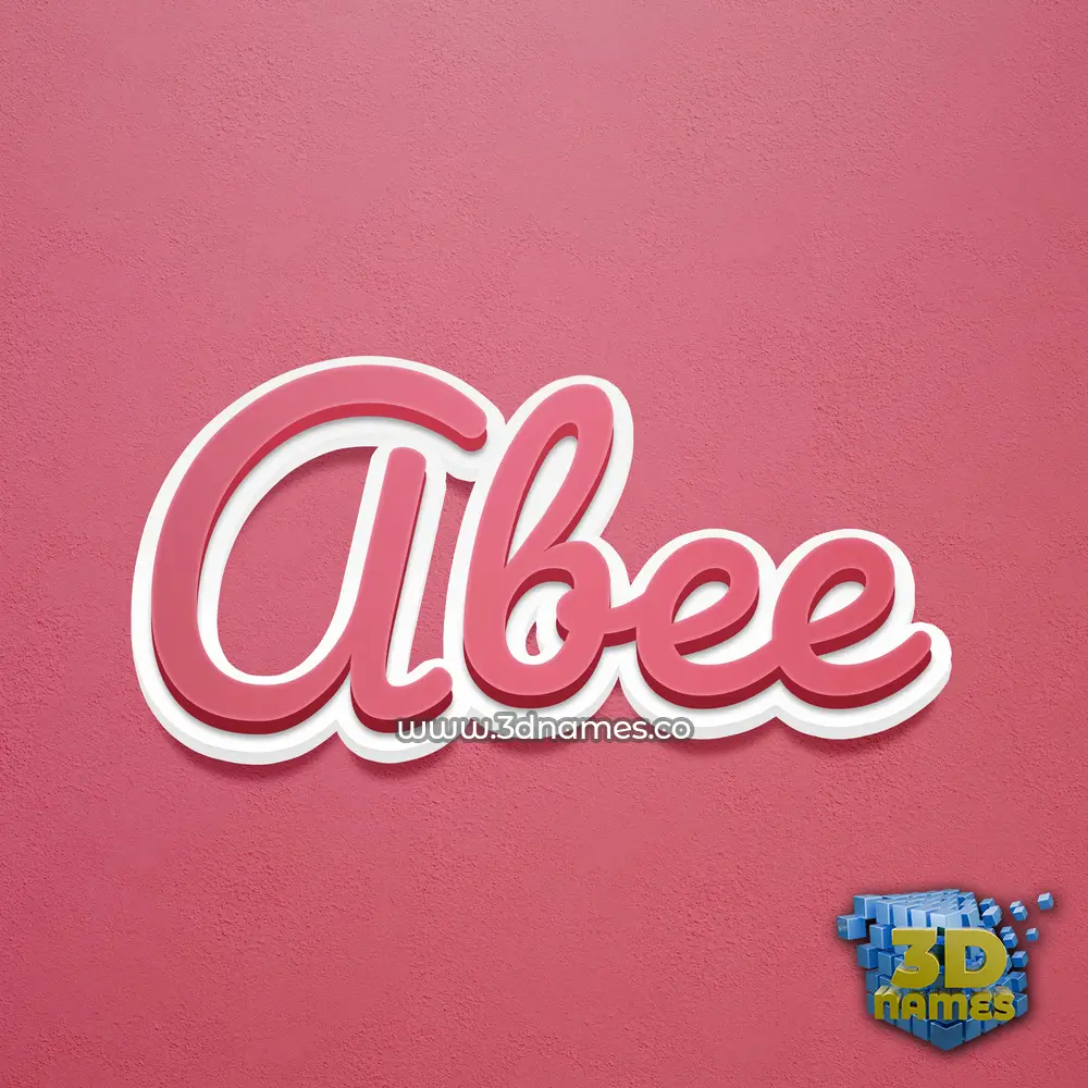 abee in Red Scribble style - 3D name wallpaper