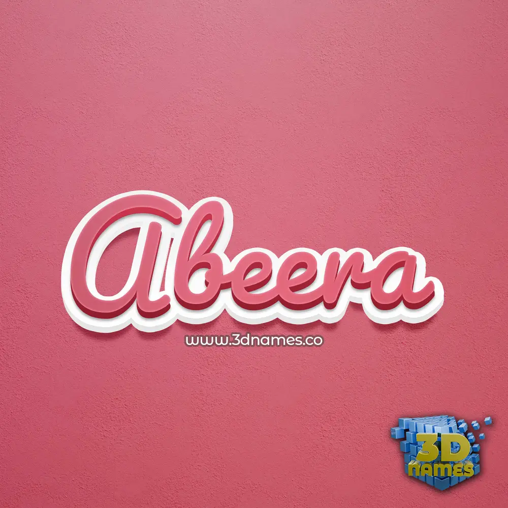 abeera in Red Scribble style - 3D name wallpaper