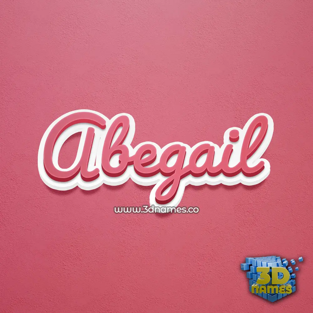 abegail in Red Scribble style - 3D name wallpaper