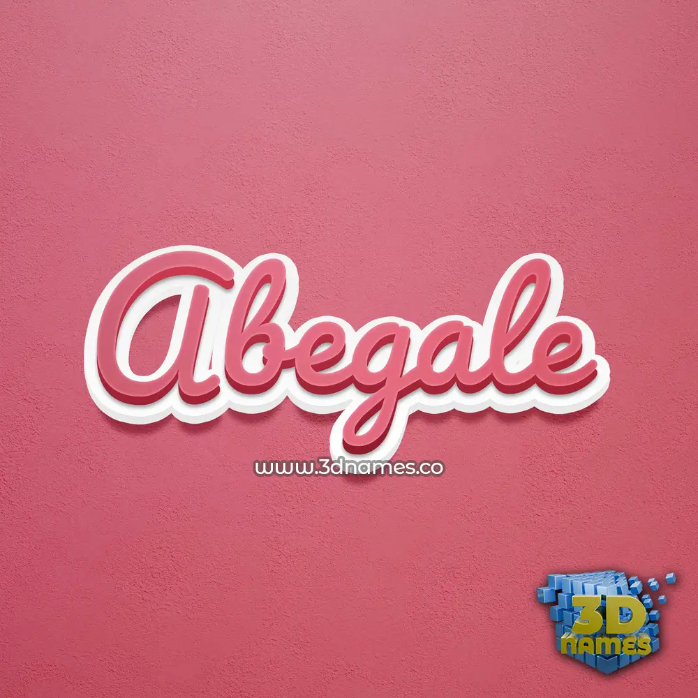 abegale in Red Scribble style - 3D name wallpaper