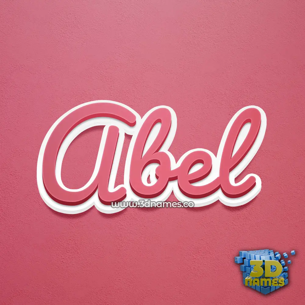 abel in Red Scribble style - 3D name wallpaper